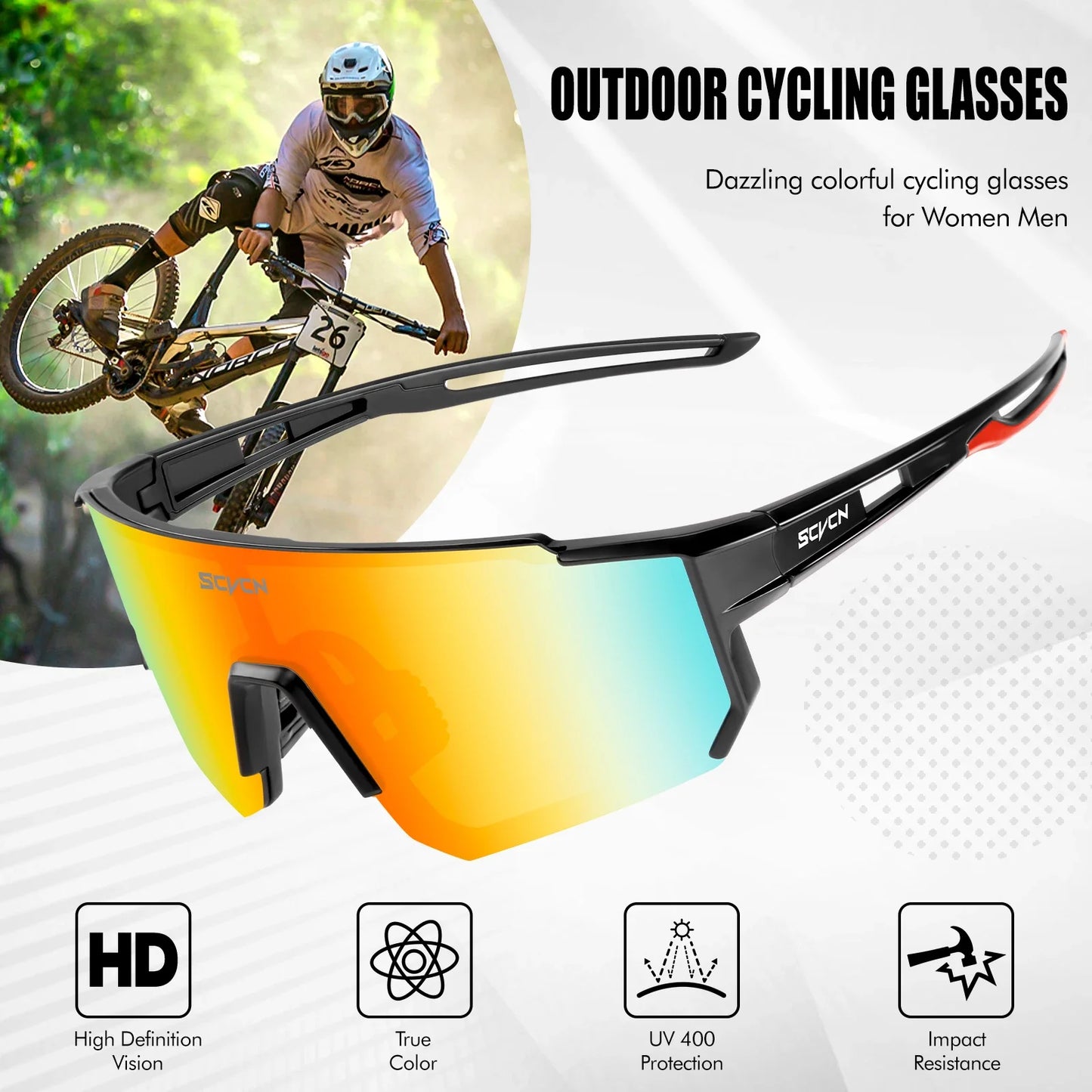 Snow Sunglasses Hiking Eyewear Outdoor Cycling for Women Men MTB Bike Glasses Sports Mountain Cycling UV400 Skiing Goggles