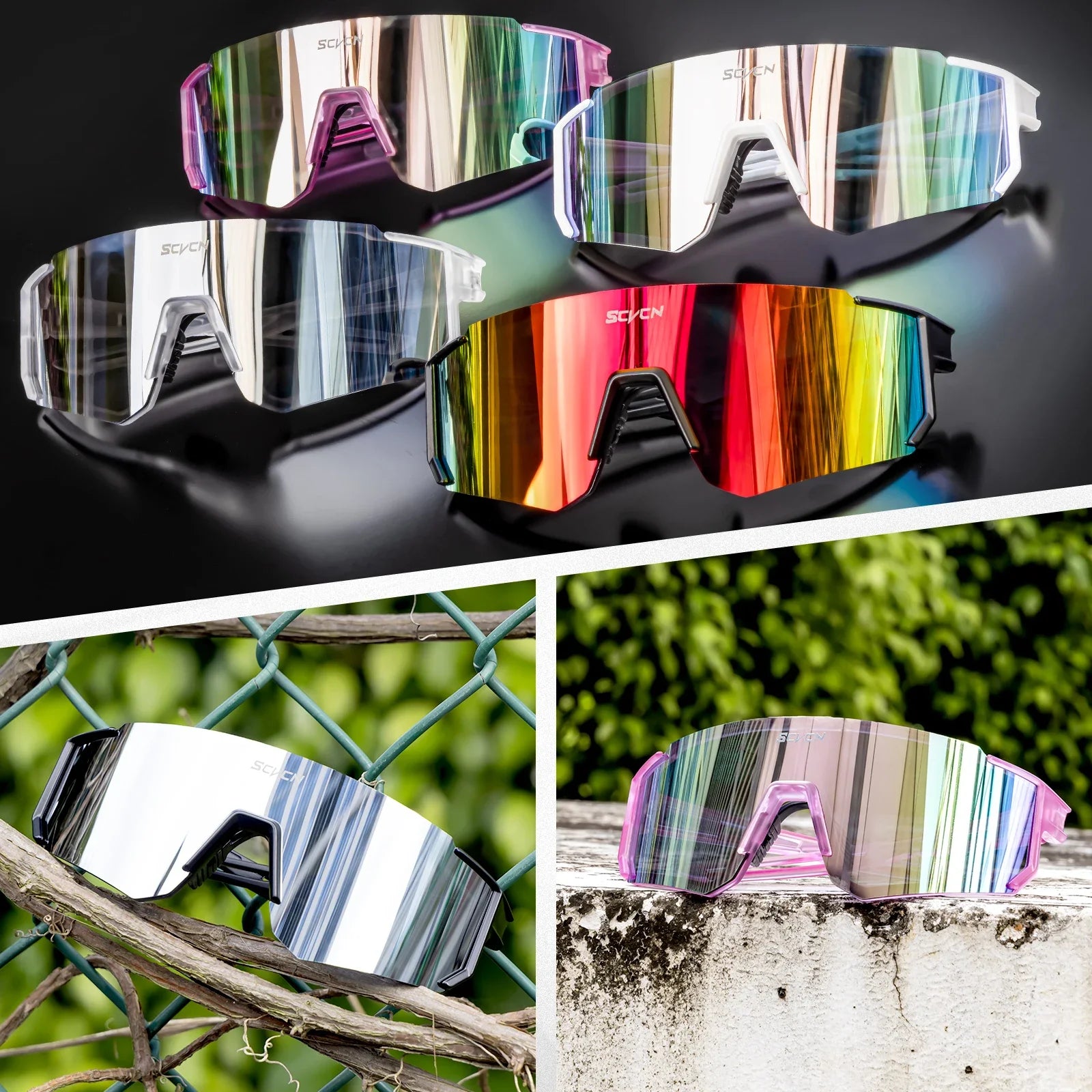 Snow Sunglasses Hiking Eyewear Outdoor Cycling for Women Men MTB Bike Glasses Sports Mountain Cycling UV400 Skiing Goggles