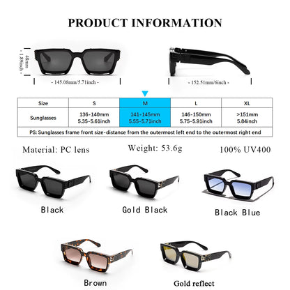 Retro Black Millionaire Shades Luxury Sunglasses 2026 for Men Designer Famous Brand Square Sun Glasses Man Women Sunglass