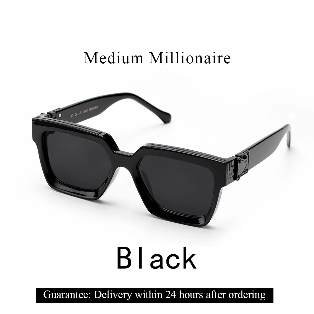Retro Black Millionaire Shades Luxury Sunglasses 2026 for Men Designer Famous Brand Square Sun Glasses Man Women Sunglass